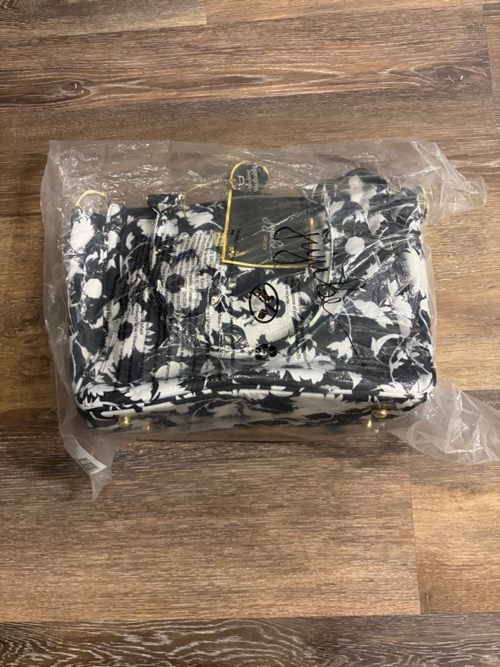 Ju-Ju-Be Black and White Floral Tote